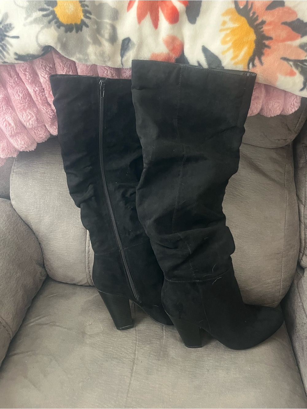 JustFab Black Over-the-Knee Boots